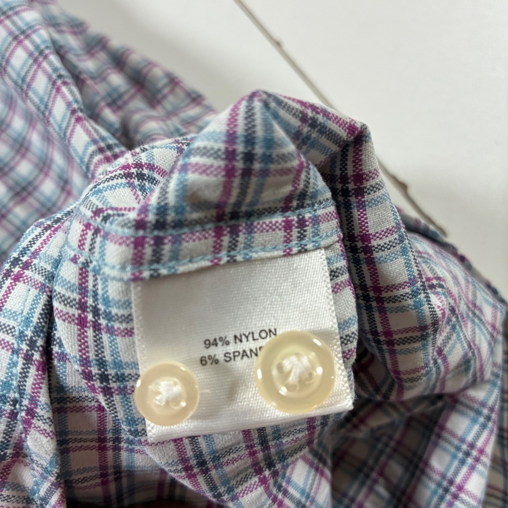 Peter Millar Crown Crafted Wynton Performance Sport Shirt Large Nylon Stretch - Picture 4 of 9